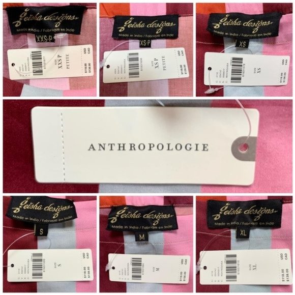 NWT Anthropologie Striped Rainbow Crop Top - Picture 10 of 11